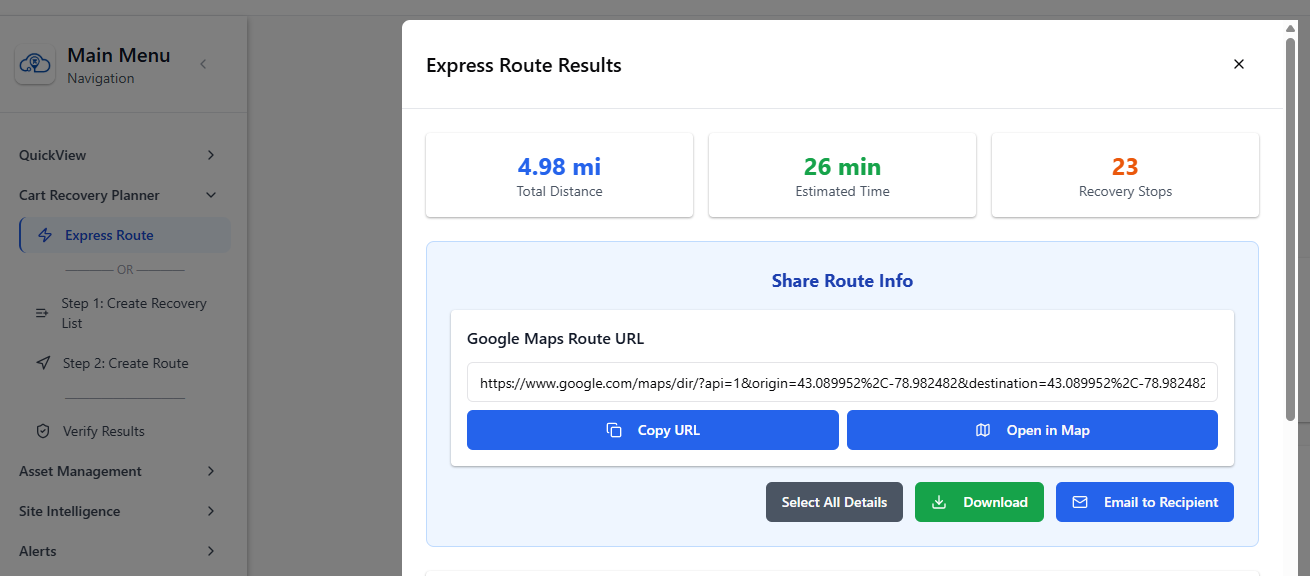 express route created
